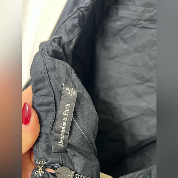 NWT Abercrombie & Fitch Black Dipped Waist Sweetheart Maxi Dress—Size LP - Picture 9 of 11